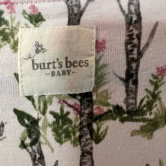 Burt's Bees Pyjamas Footies One Piece Zip Up Bears Woods Pink 24M Girl - Picture 3 of 9